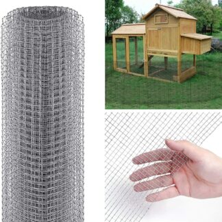 TOOCA Metal Mesh Wire Hot-dip Galvanized Wire Welded Wire Mesh for Vegetable Garden Chicken Coop Rabbit Run