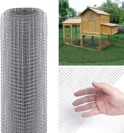 TOOCA Metal Mesh Wire Hot-dip Galvanized Wire Welded Wire Mesh for Vegetable Garden Chicken Coop Rabbit Run