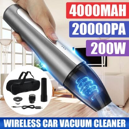200W 20000Pa Mini Portable Wireless Handheld Vacuum Cleaner 4000mAh Battery Life for Desktop Home Car - Type A - Image 2