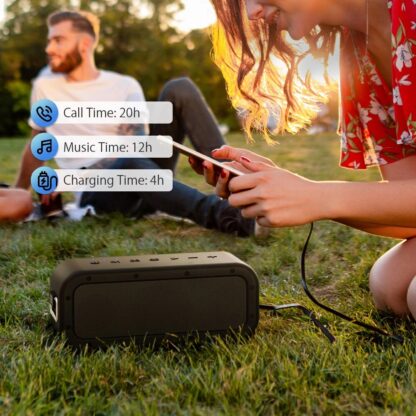 BlitzWolf® BW-WA5 100W Wireless Speaker bluetooth Speaker Triple Drivers Deep Bass TWS Stereo 3EQ Mode IPX6 Waterproof Portable Outdoor Speaker - Black - Image 3