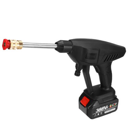388VF High-pressure Water Pump Car Waher Guns Portable Cordless Electric Sprayer Cleaner Tools - One Battery - Image 3