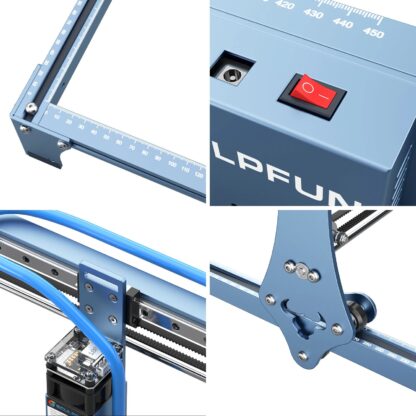 SCULPFUN S10 10W Laser Engraving Machine Laser Engraver Cutter 0.08mm High Precision Air Assist 32Bit Motherboard Upgraded Linear Rail Slide Full-Metal CNC Engraving Area 410*400mm - Image 4
