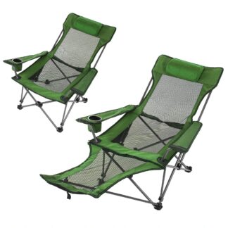 Folding Chair Portable Beach Lunch Nap Chair Picnic Barbecue Office Recliner Chair Outdoor Camping - Grey