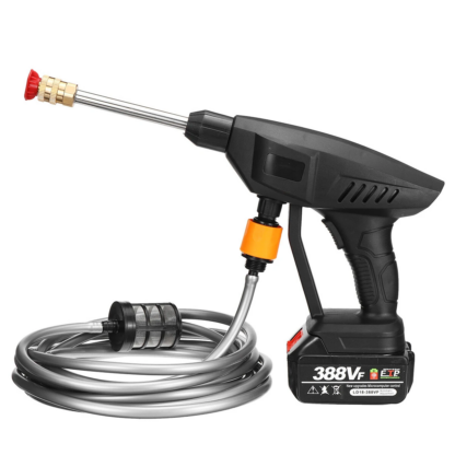 388VF High-pressure Water Pump Car Waher Guns Portable Cordless Electric Sprayer Cleaner Tools - One Battery