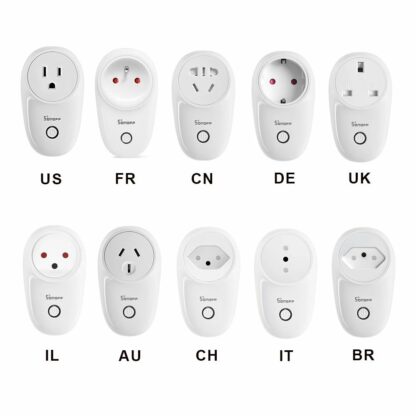 SONOFF® S26 10A AC90V-250V Smart WIFI Socket CN/US/UK/AU/DE/FR/BR/CH/IL/IT Wireless Plug Power Sockets Smart Home Switch Work With Alexa Google Assistant IFTTT - US