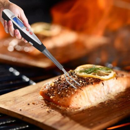 KCH-203 BBQ Instant Read Digital Blue Backlit Kitchen Meat Thermometer with Long Forks - Image 4