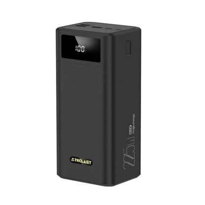 Teclast A60 Pro 22.5W 57000mAh Power Bank PD QC3.0 SCP FCP AFC Fast Charging 2 Input & 4 Output LED Display External Power Supply for iPhone 12 Pro Max for Samsung Galaxy Note S20 Ultra Huawei Mate 40 OnePlus 8 Pro - Black