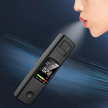 A20 Portable Alcohol Tester High Sensitivity Breathalyzer HD Display Non-contact Type-C Charging 200mAh Battery - Black - Image 3