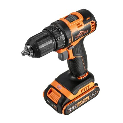 TOPSHAK TS-ED4 20V 13mm Brushless Electric Drill 45N.m Torque 0-1650RPM Variable Speed W/1pc Battery EU/US Plug and 43pcs Accessories - US Plug - Image 2
