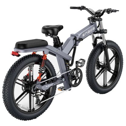 [US DIRECT] ENGWE X26 19.2Ah 7.5Ah Dual Batteries 1000W Folding Electric Bike 20*4.0 Inch Fat Tire 120-150km Mileage Range E Bike for Mountain Snowfield Road Triple Suspension System Dual Oil Disc Brake for All-Terrain Roads Mountain E-Bike - Image 2