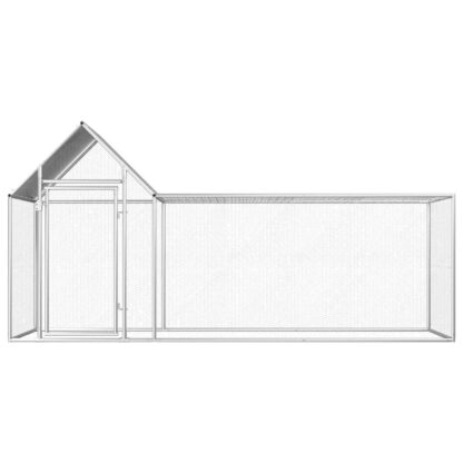 [EU Direct] vidaxl 144554 Outdoor Chicken Coop 3x1x1.5 m Galvanised Steel House Cage Foldable Puppy Cats Sleep Metal Playpen Exercise Training Bedpan Pet Supplies - Image 2