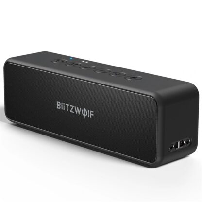 BlitzWolf® BW-WA4 30W Wireless Speaker Portable bluetooth Speaker Double Drivers Bass TWS Stereo IPX6 Waterproof TF Card AUX Outdoors Speaker - Black