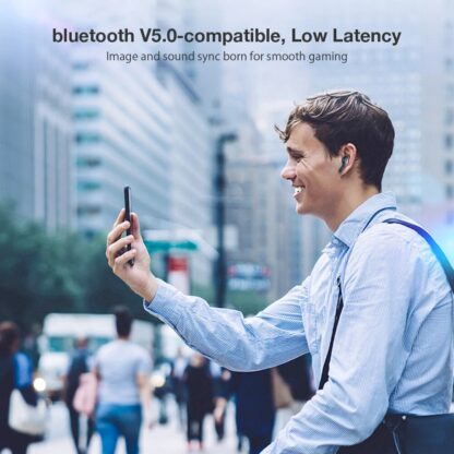 [Triple Dynamic] BlitzWolf® BW-FYE15 TWS bluetooth Earphone HiFi Stereo Bass Low Latency Smart Touch HD Calls Waterproof Sports Headphone Headset - Black - Image 3