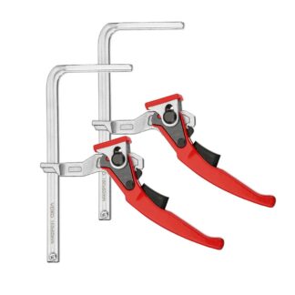 VEIKO 2PCS Alloy Steel Upgrade Quick Ratchet Track Saw Guide Rail Clamp MFT Clamp for MFT Table and Guide Rail System Woodworking Clamp