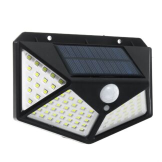 100 LED Solar Power Waterproof IP65 PIR Motion Sensor Solar Light Outdoor Garden Lamp - White Light