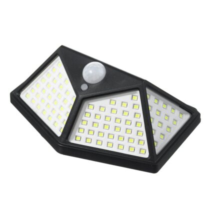 100 LED Solar Power Waterproof IP65 PIR Motion Sensor Solar Light Outdoor Garden Lamp - White Light - Image 3