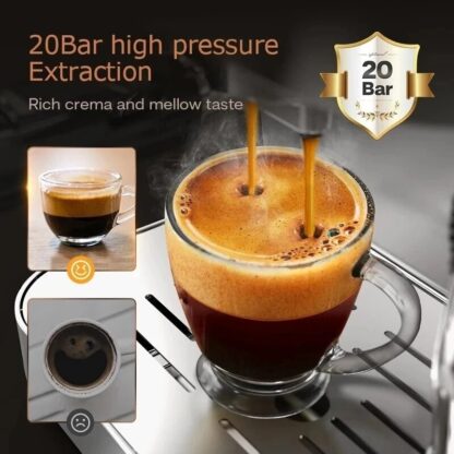 HiBREW H10 Powder/Pod dual-use Coffee Espresso Maker 20Bar Espresso Coffee Machine Inox Case Semi Automatic - EU - Image 2