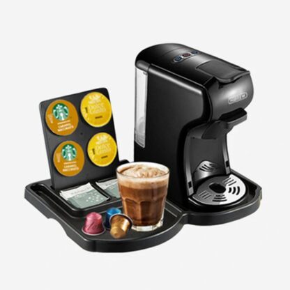 HiBREW H1A 3 IN 1 Expresso Coffee Machine Compatible with Dolce Gusto Ground Coffee 220V-240V 1450W Fast Heating Auto Power Off - Black EU Plug - Image 2