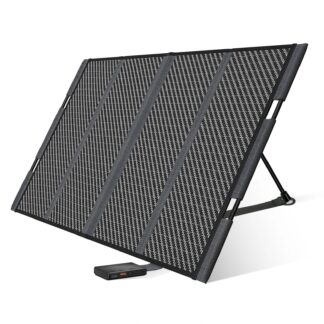 Foursun 18V 100W（150W Peak） Portable Solar Panel for Power Station Foldable Shingle IP67 Waterproof Independent Support Rod for Solar Generator Power Bank 12V Car Battery