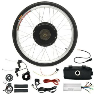 LCD + 36V/48V 1000W 26inch Hight Speed Scooter Electric Bicycle E-bike Hub Motor Conversion Kit - Front