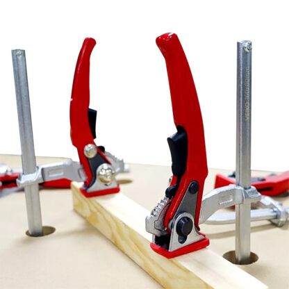 VEIKO 2PCS Alloy Steel Upgrade Quick Ratchet Track Saw Guide Rail Clamp MFT Clamp for MFT Table and Guide Rail System Woodworking Clamp - Image 5