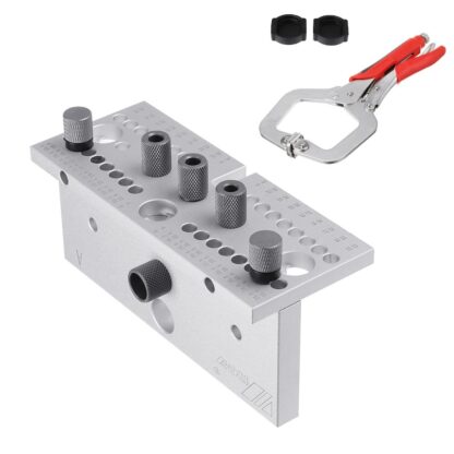 Wnew 3 In 1 Dowel Jig Woodworking Hole Puncher Drill Guide Positioning Hole Opener DIY Woodworking Tools - Multi Row Puncher - Image 2