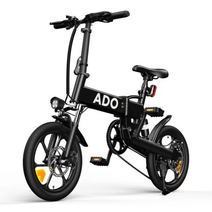 [US DIRECT] ADO A16 250W 36V 7.5Ah 16inch Electric Bicycle 25km/h Max Speed 70KM Mileage 120KG Max Load Electric Bike - Black
