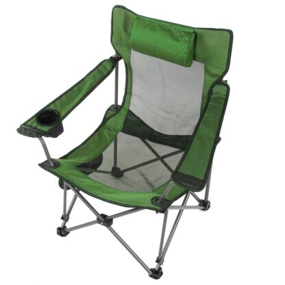 Folding Chair Portable Beach Lunch Nap Chair Picnic Barbecue Office Recliner Chair Outdoor Camping - Grey - Image 2